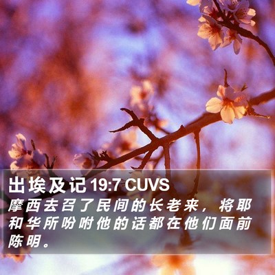 出 埃 及 记 19:7 CUVS Bible Verse Image