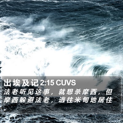 出 埃 及 记 2:15 CUVS Bible Verse Image