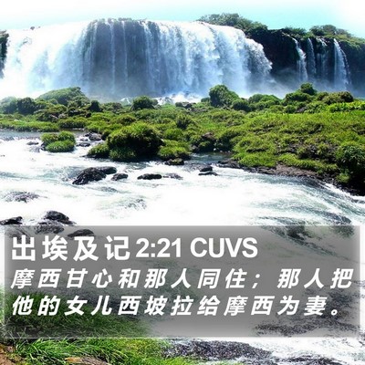 出 埃 及 记 2:21 CUVS Bible Verse Image