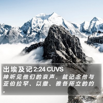 出 埃 及 记 2:24 CUVS Bible Verse Image
