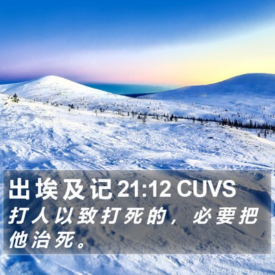 出 埃 及 记 21:12 CUVS Bible Verse Image