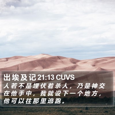 出 埃 及 记 21:13 CUVS Bible Verse Image