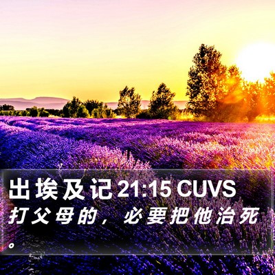 出 埃 及 记 21:15 CUVS Bible Verse Image