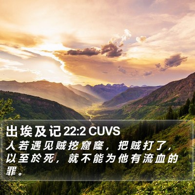 出 埃 及 记 22:2 CUVS Bible Verse Image