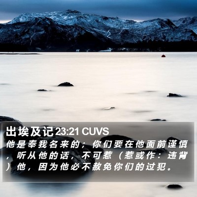 出 埃 及 记 23:21 CUVS Bible Verse Image