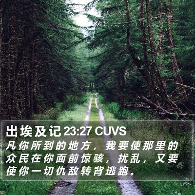 出 埃 及 记 23:27 CUVS Bible Verse Image