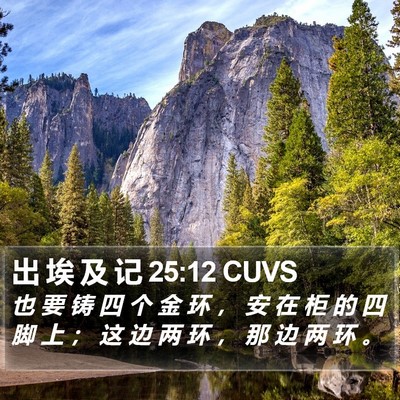 出 埃 及 记 25:12 CUVS Bible Verse Image