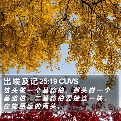 出 埃 及 记 25:19 CUVS Bible Verse Image