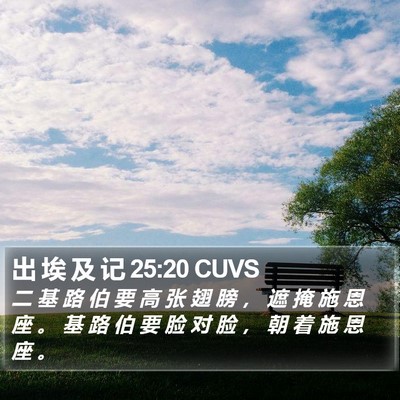 出 埃 及 记 25:20 CUVS Bible Verse Image