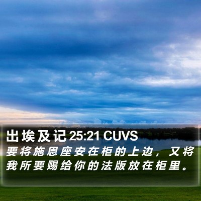 出 埃 及 记 25:21 CUVS Bible Verse Image