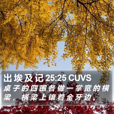 出 埃 及 记 25:25 CUVS Bible Verse Image