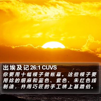 出 埃 及 记 26:1 CUVS Bible Verse Image