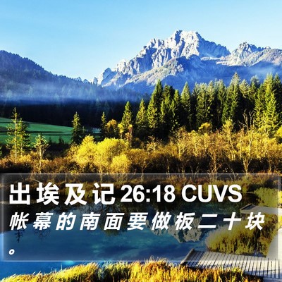 出 埃 及 记 26:18 CUVS Bible Verse Image