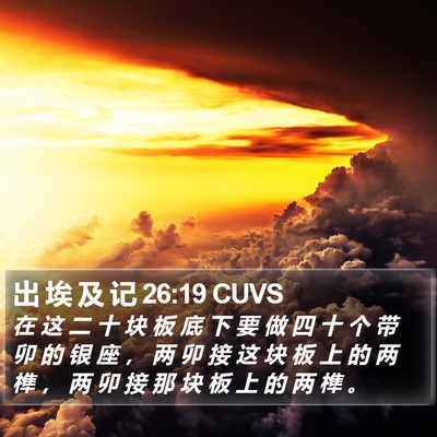 出 埃 及 记 26:19 CUVS Bible Verse Image