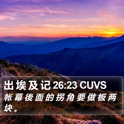 出 埃 及 记 26:23 CUVS Bible Verse Image