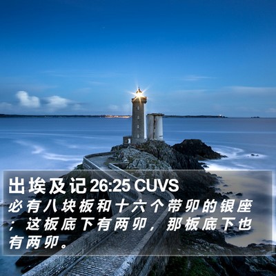 出 埃 及 记 26:25 CUVS Bible Verse Image