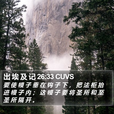 出 埃 及 记 26:33 CUVS Bible Verse Image