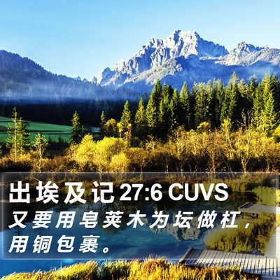 出 埃 及 记 27:6 CUVS Bible Verse Image