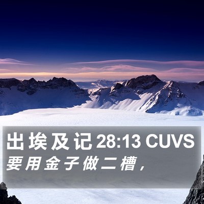 出 埃 及 记 28:13 CUVS Bible Verse Image