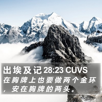 出 埃 及 记 28:23 CUVS Bible Verse Image