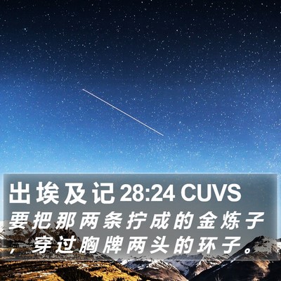 出 埃 及 记 28:24 CUVS Bible Verse Image