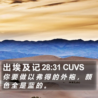 出 埃 及 记 28:31 CUVS Bible Verse Image