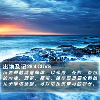 出 埃 及 记 28:4 CUVS Bible Verse Image