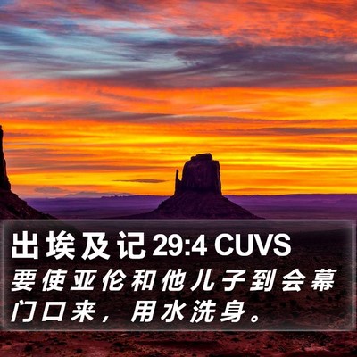 出 埃 及 记 29:4 CUVS Bible Verse Image