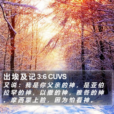 出 埃 及 记 3:6 CUVS Bible Verse Image