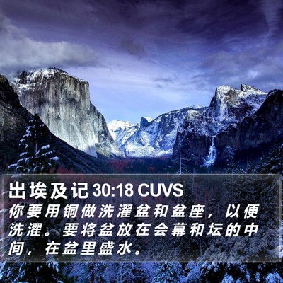 出 埃 及 记 30:18 CUVS Bible Verse Image