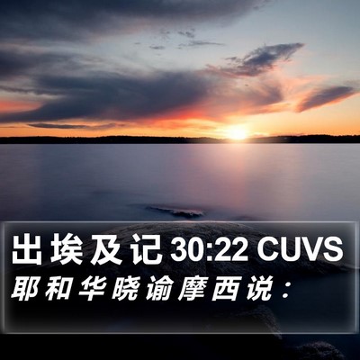 出 埃 及 记 30:22 CUVS Bible Verse Image