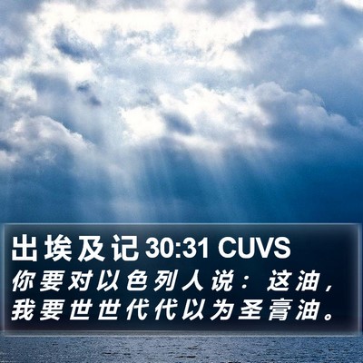 出 埃 及 记 30:31 CUVS Bible Verse Image