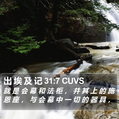 出 埃 及 记 31:7 CUVS Bible Verse Image