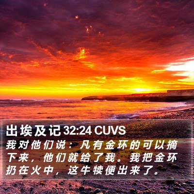 出 埃 及 记 32:24 CUVS Bible Verse Image