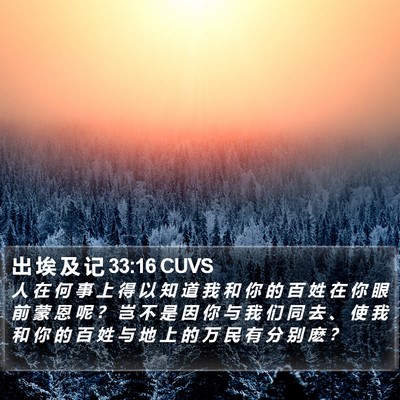 出 埃 及 记 33:16 CUVS Bible Verse Image