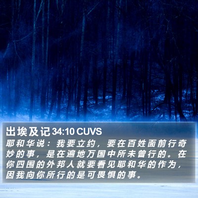 出 埃 及 记 34:10 CUVS Bible Verse Image