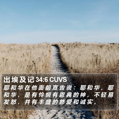 出 埃 及 记 34:6 CUVS Bible Verse Image