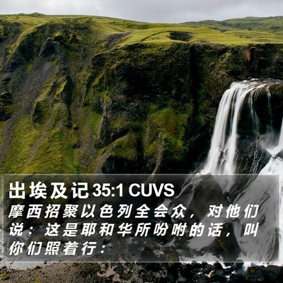 出 埃 及 记 35:1 CUVS Bible Verse Image