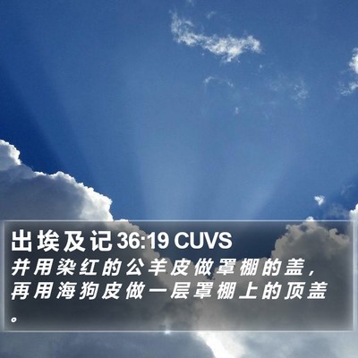 出 埃 及 记 36:19 CUVS Bible Verse Image
