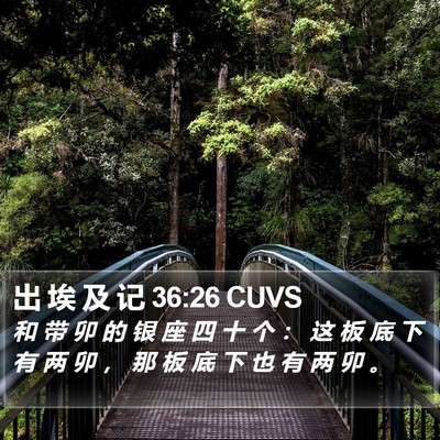 出 埃 及 记 36:26 CUVS Bible Verse Image