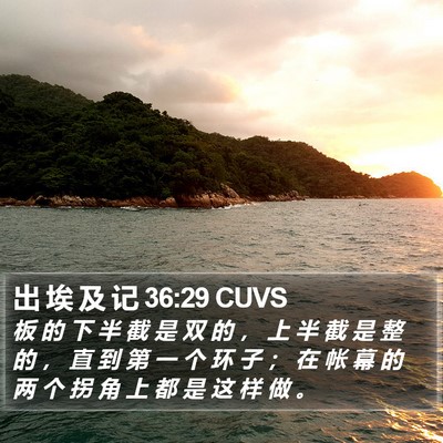 出 埃 及 记 36:29 CUVS Bible Verse Image