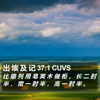 出 埃 及 记 37:1 CUVS Bible Verse Image
