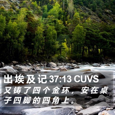 出 埃 及 记 37:13 CUVS Bible Verse Image