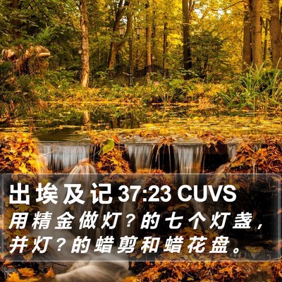 出 埃 及 记 37:23 CUVS Bible Verse Image