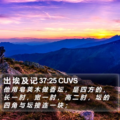 出 埃 及 记 37:25 CUVS Bible Verse Image