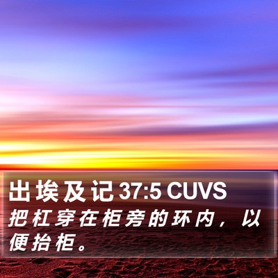 出 埃 及 记 37:5 CUVS Bible Verse Image
