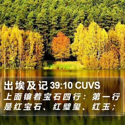 出 埃 及 记 39:10 CUVS Bible Verse Image