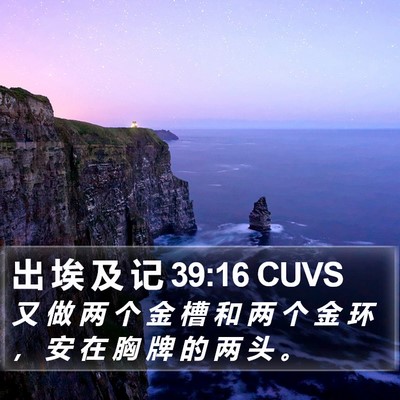 出 埃 及 记 39:16 CUVS Bible Verse Image