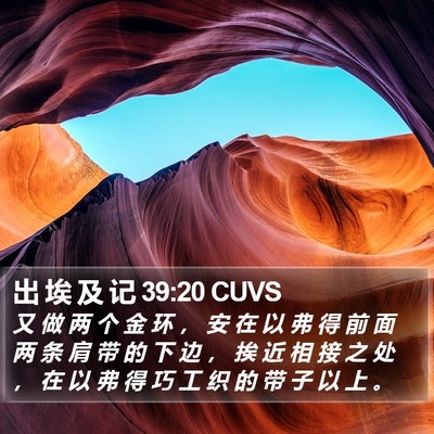 出 埃 及 记 39:20 CUVS Bible Verse Image