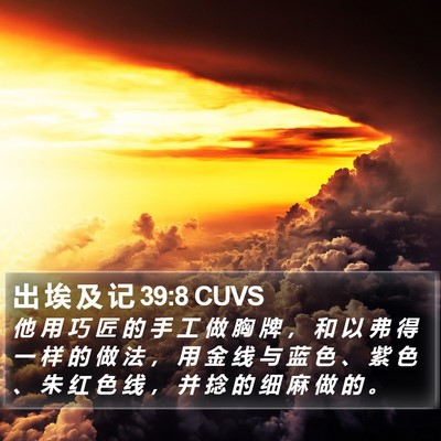 出 埃 及 记 39:8 CUVS Bible Verse Image
